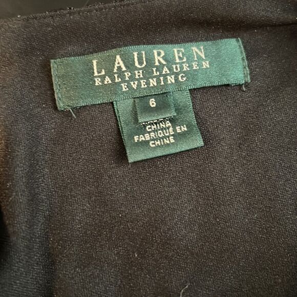 Lauren Ralph Lauren Sleeveless Cowl Neck Sequin Lace Gown - Picture 9 of 11